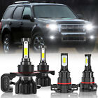 Para For Ford Escape 2008-2012 - 6000K Faros delanteros LED + luces antiniebla