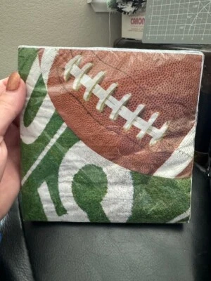 Football Party Paper Lunch Napkins 16 Pack Party Tableware Supply  New!!! - Image 1 of 2