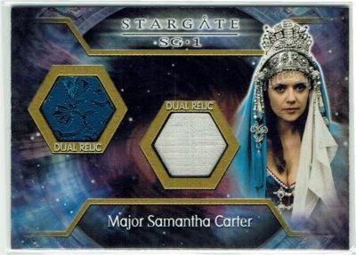 Stargate SG-1 Season 4 2002 Case Topper Dual Relic Costume Card C12 Major Carter - Image 1 of 2