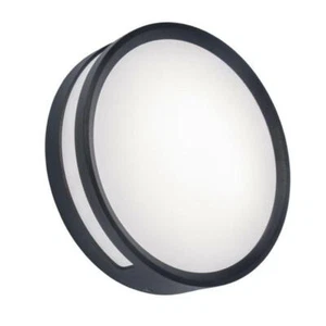 Outside Wall lights Mains 240V LED Waterproof IP54 Garden Bulkhead 18cm Round - Picture 1 of 5
