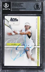 Rafael Nadal Signed 2007 Ace Authentic Straight Sets #32 Card BAS Slabbed - Picture 1 of 2
