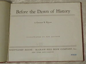 Before the Dawn of History ©1935 by Charles Knight *RARE FIND* - Picture 1 of 14