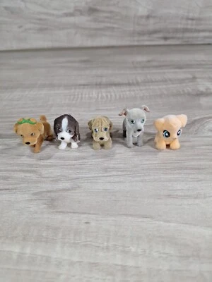 Lote de (5) figuras/juego de minifiguras vintage de juguetes para perros cachorro en mi bolsillo Foto 1 de 4