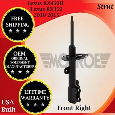 Monroe OEM Front Right Strut For 2010-2015 Lexus RX350/RX450H Lifetime Warranty - Image 1 of 4
