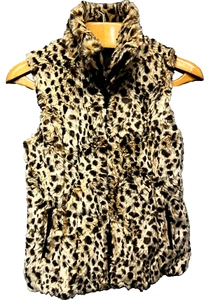 Chaleco reversible de piel sintética de leopardo Gallery para mujer talla S - Imagen 1 de 10