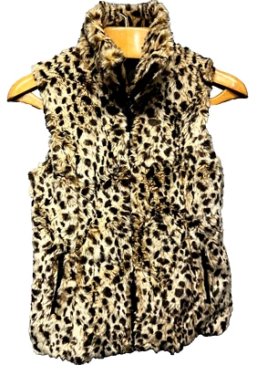 Chaleco reversible de piel sintética de leopardo Gallery para mujer talla S Foto 1 de 4