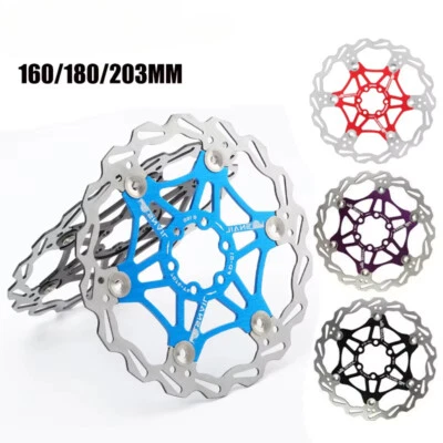 Freio a disco de bicicleta 160/180/203mm rotores flutuantes de bicicleta MTB rotor de freio de bicicleta - Imagem 1 de 4