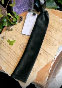 Handmade BLACK VELVET WAND BAG Wicca Pagan Witchcraft - Picture 1 of 4