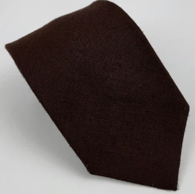 Corbata ajustada Austin Reed Tie marrón lisa para hombre 55,5 x 3 Foto 1 de 4