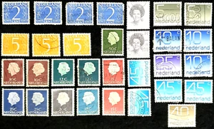 1946-1982 Netherlands Vintage Postage Stamp Lot - 31 Stamps - Used/Fancy/Slogan+ - Picture 1 of 5