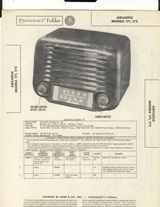 Radio portátil Sams Photofact, Aircastle Models 171, 172, copia impresa original - Imagen 1 de 1