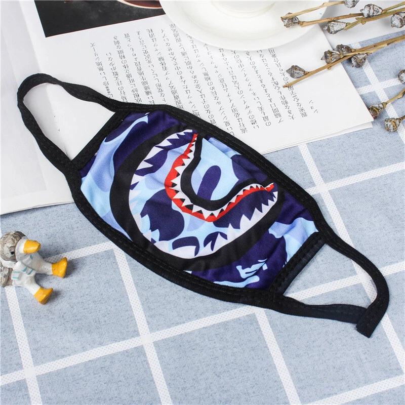 Shark Mouth Fashion Cotton Cloth Masks Half Face Mouth Cover Camo Collection - Image 1 of 4
