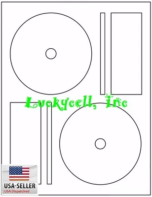 2,000 CD / DVD Laser and Ink Jet Labels - Full Face Memorex Size! 1,000 Sheets!