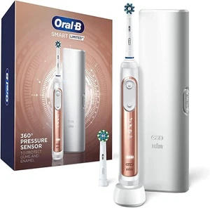 Oral-B Smart Limited Electric Toothbrush, 2 Brush Heads & Travel Case, Rose Gold - Picture 1 of 9