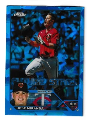 2023 Topps Chrome Sapphire #505 Jose Miranda Minnesota Twins - Image 1 of 2