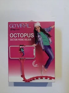 Go Viral Octopus Suction Phone Holder Red Suction Cup Flexible Body New Sealed - Picture 1 of 2