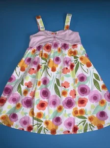 Vestido de Pascua Jenny & Me para Niñas Elegante Talla 5 Solero Púrpura Brillante Naranja Usado en Excelente Condición Forrado - Imagen 1 de 12