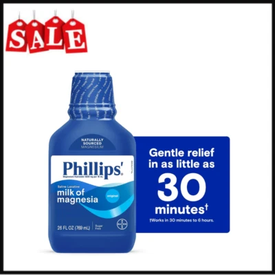 Phillips' Milk Of Magnesia Laxante Líquido, Original, 26 Fl Oz ¡¡NUEVO!!! Foto 1 de 4