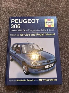 PEUGEOT 306 1993 to 99 K TO T PETROL DIESEL HAYNES WORKSHOP MANUAL 3073 FREE P&P - Picture 1 of 5