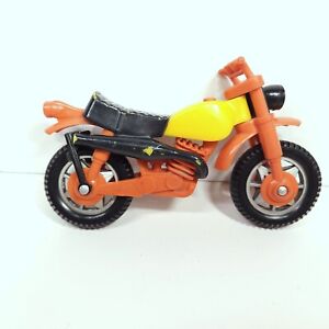 VTG 70s Tonka Toys Motorcycle Dirt Bike With Kickstand Orange Black Yellow AS IS