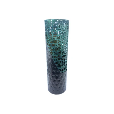 Global Views - Lodi Vessel Large Copper Verdigris Decorative Vase - Image 1 of 4
