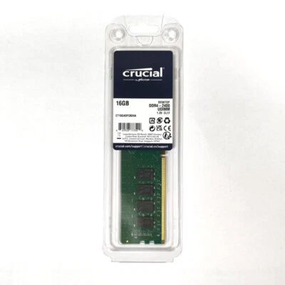 Crucial DDR4 2x16GB 2400MHz PC4-19200 PC Memory DDR4 2Rx8  CT16G4DFD824A - Image 1 of 4