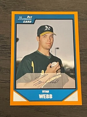 2007 Bowman Prospects Orange Ryan Webb #BP110 Oakland Athletics /250 - Image 1 of 2