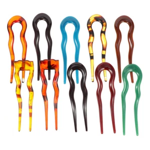 Pinzas para el cabello simples vintage tocado en forma de U horquillas palos para mujer 10 un. - Imagen 1 de 12