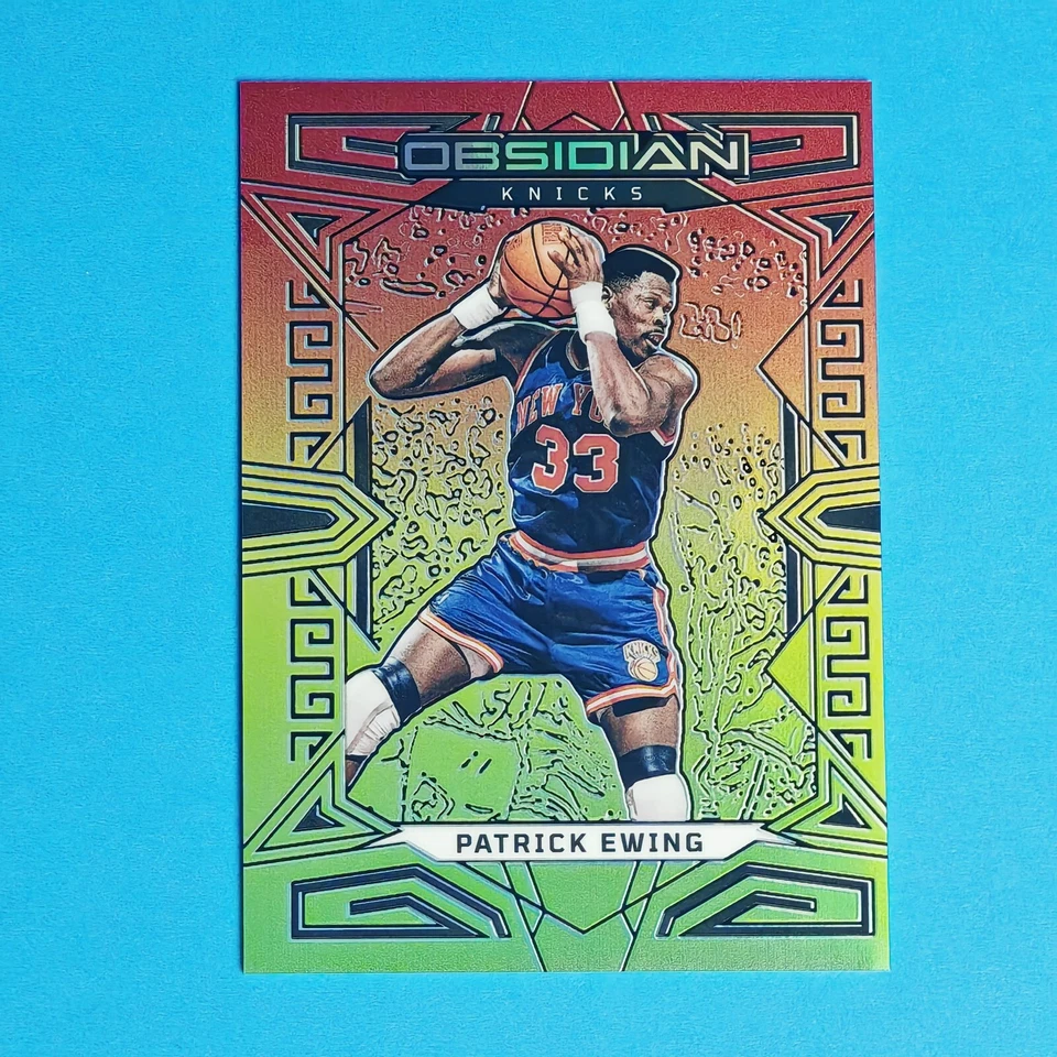 2022-23 Panini Obsidian Electric Etch Red Yellow Green Flood Patrick Ewing 65/75 - Image 1 of 4