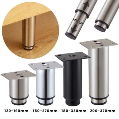 4x Möbelfüße verstellbar rund Ø38mm Metall Sockelfüße Sofafuß Bettfüße Küchenfuß - Bild 1 von 4