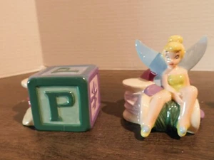 Tinker Bell Disney Tinkerbell Peter Pan Ceramic Salt And Pepper Shakers - Picture 1 of 2