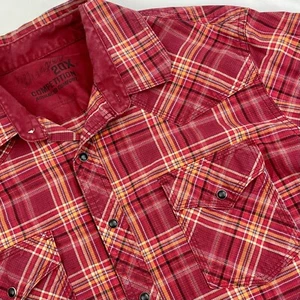 Wrangler Mens 20X Competition Plaid Long Sleeve Pearl Snap Shirt Large - Picture 1 of 10