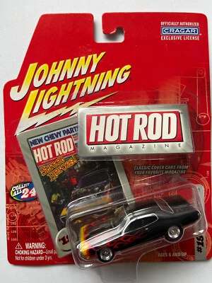 Johnny Lightning_Hot Rod Magazine #19 1971 Plymouth Road Runner MUSCLE CAR  _MOC - Image 1 of 4