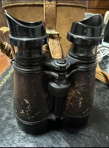 WW1 BINOCULARS WITH LEATHER CASE FRENCH L.PETIT - Picture 1 of 7