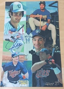PAUL MOLITOR MILWAUKEE BREWERS SIGNED 7x11 CANVAS PAPER PRINT COA AUTOGRAPHED - Picture 1 of 2
