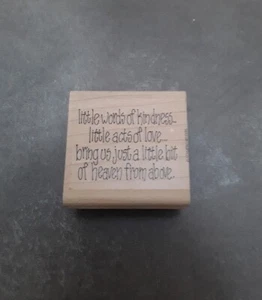 Little Words of Kindness Little Acts of Love... Gummistempel Stampin' Up! 1995 - Bild 1 von 6