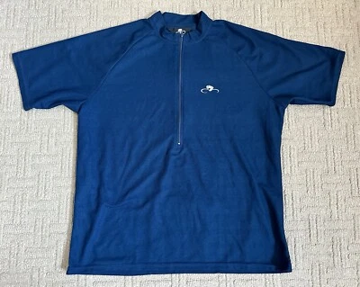 VINTAGE Bellwether Cycling Jersey Mens Blue 1/4 Zip Short Sleeve USA Medium - Image 1 of 4