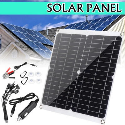30W 18V Solarpanel Solarmodul Solarzelle Solar Kit Wohnwagen Camping Auto Boot - Bild 1 von 4