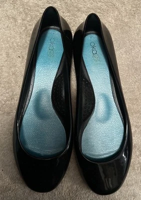 Oka B. Taylor Sapphire Black Slip On Women's s Ballet Flat Size 8M - Image 1 of 4