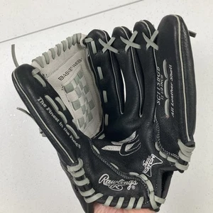Guante de béisbol juvenil Rawlings RHT 11,5 canasta web SC115BGB cuero negro y gris - Imagen 1 de 6