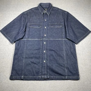VTG Marithe Francois Girbaud Jean Jacket Mens XXL Dark Wash Trucker Jacket Chore - Picture 1 of 9