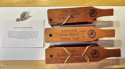 Lynch Turkey Calls Collector's National Wild Turkey Federation (3) Call Set Raro Foto 1 de 4