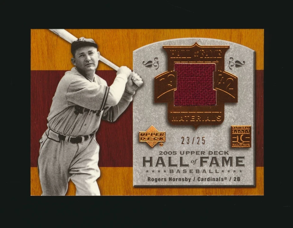 2005 年 UD 名人堂材料 Rogers Hornsby 夹克遗物 #D 23/25 * 2144 — 第 1/2 张图片