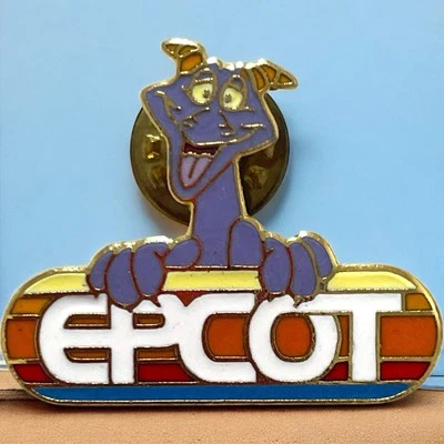 Prendedor Cloisonne Dragón Púrpura De Colección Walt Disney World Epcot Center Figura Años 80 Raro Foto 1 de 4