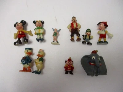 Disneykins Marx Ten Miniature Figures Pinocchio Dumbo Mickey Donald Tinkerbell - Image 1 of 2