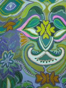 Damask Tapestry Crinkle Modal Viscose Fabric - Picture 1 of 4