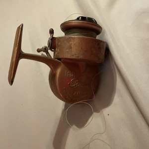 Carrete de pesca vintage Airex Bache marrón solterona años 50-60 Mark Vl roto - Imagen 1 de 6