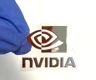 1 pezzo NVIDIA laptop/PC metallo adesivo etichetta logo decalcomania custodia badge 30 mm x 23 mm - Immagine 1 di 3