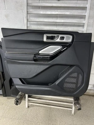 2022 FORD EXPLORER Driver Left Side Front Door Trim Panel Black OEM  - Image 1 of 4