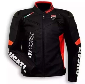 Ducati Motorbike racing leather Jacket orignal leather Custom Jacket - Picture 1 of 4